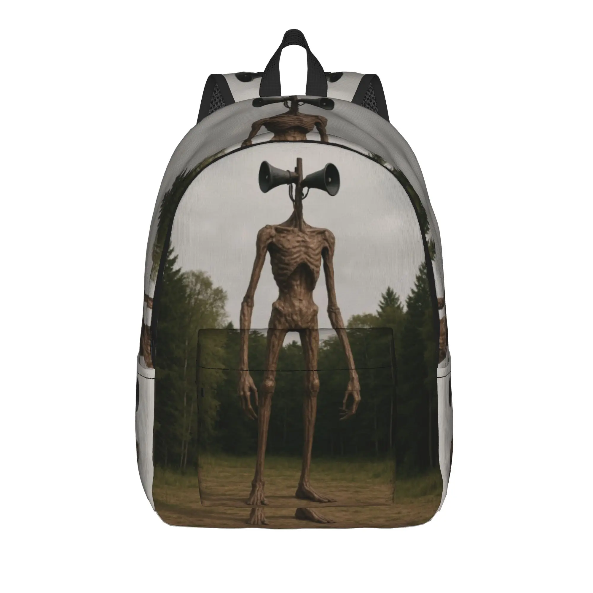 Siren Head In Dark Forest Cool Backpack Sports Student Business  Daypack for Men Women Laptop Computer Shoulder Bag