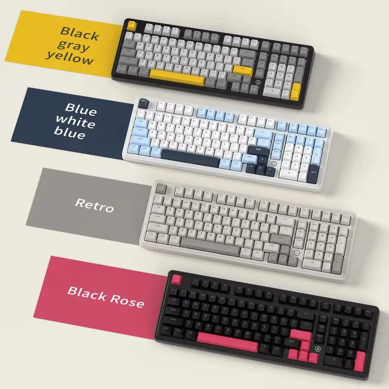 

Проводная механическая клавиатура Ajazz Ak980, только с возможностью горячей замены, 98-клавишная конфигурация, прокладка, нижнее положение освещения, RGB