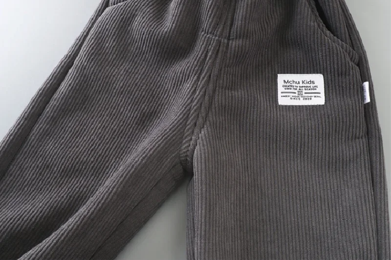 ZOETOPKID Winter Jungen Warme Hosen Dicke Plus-Velours-Hosen Kinder Gepolsterte Baumwoll-Lange Hosen Herbst Teenager Lässige Cordhosen – Detail 9
