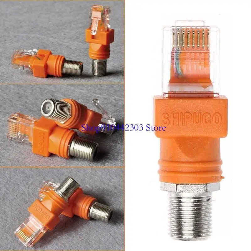 L4MD F FEMAL DER RJ45 MALE COAXIAL MOOLLE COUPLER -Adapter RJ45 zum RF -Stecker -Konverter -Ethernet -Kabel,