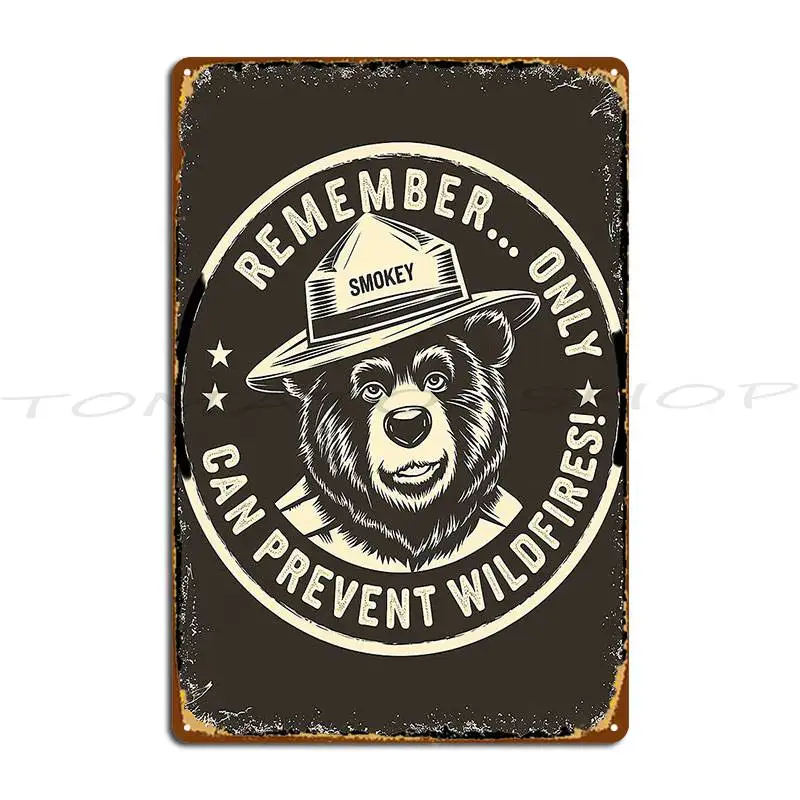Ripple Junction X Smokey Bear Only You Can Prevent Wildfires Metal Plaque Wall Mural Kitchen Design Painting Tin Sign Poster