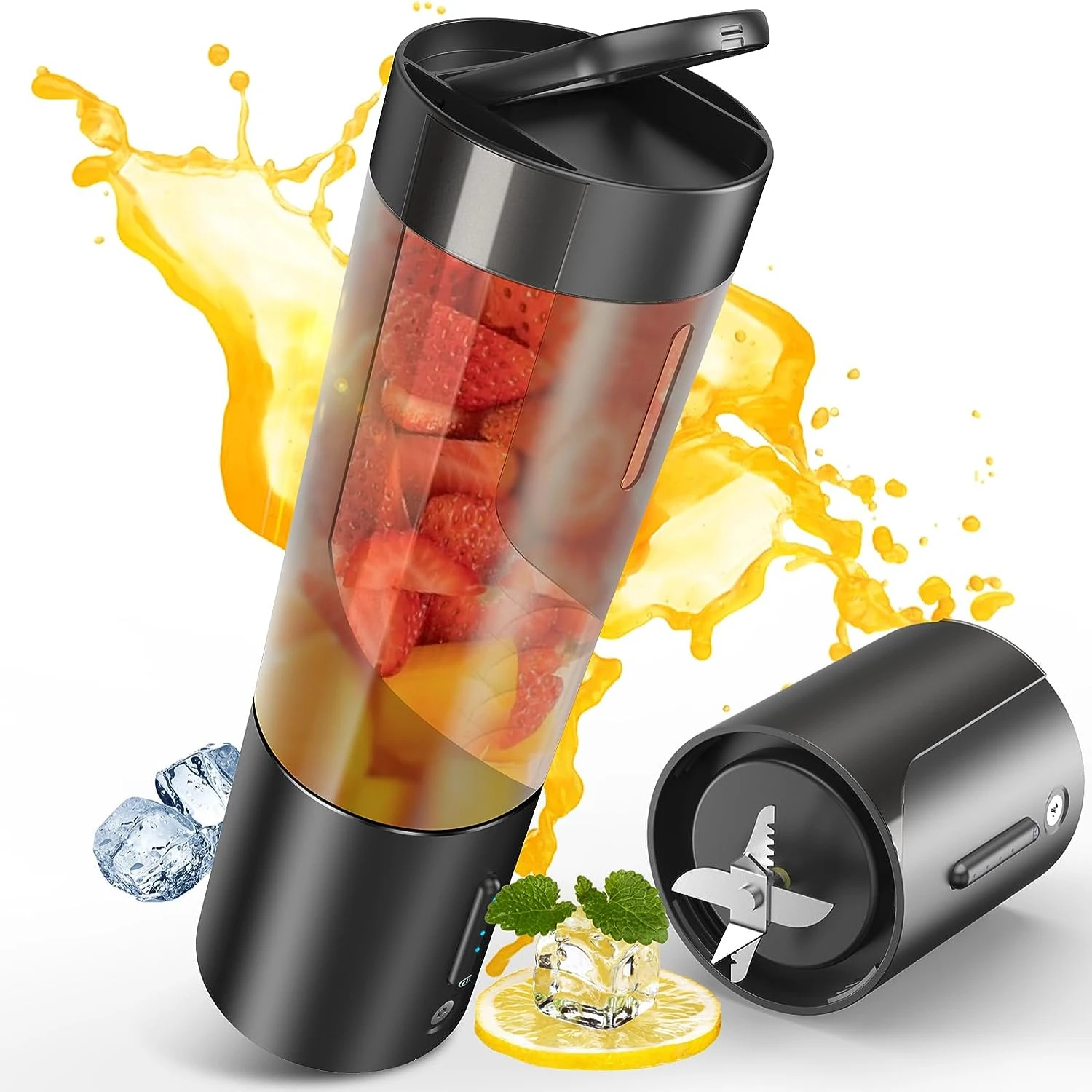 Efficient, portable and chargeable personal blender - Perfect for gym, office, travel, and picnic use! Great for shakes and smoo