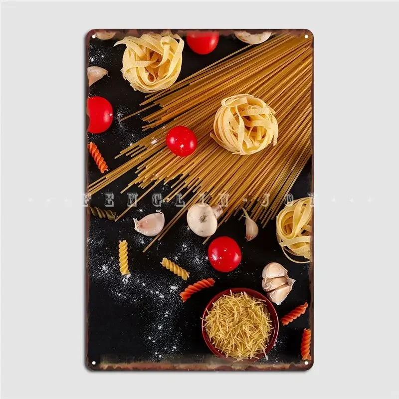 Spaghetti And Noodles Metal Plaque Poster Cinema Kitchen Cave Pub Classic Wall Decor Tin Sign Posters