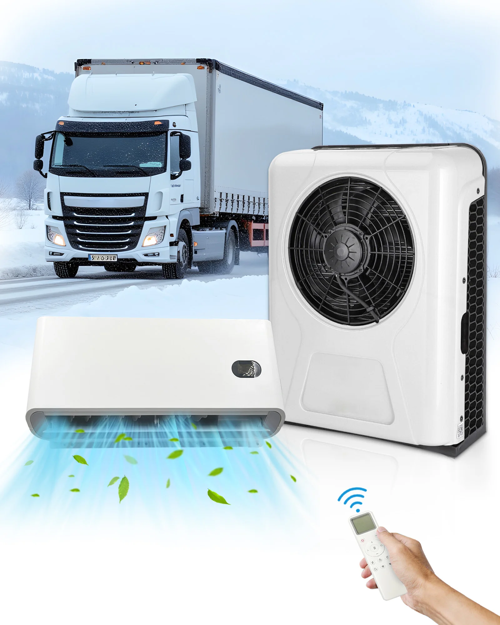 

Treeligo Car 12V Air Conditioner Universal Electric Parking Cooling Air Conditioner RV Split Air AC Unit Camper Rapid cooling