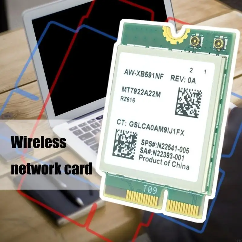 

XB591NF MT7922 Triple Band 2.4G 6G Wireless Networking Card 2400Mbps WiFi 6E Technology M.2 Designing