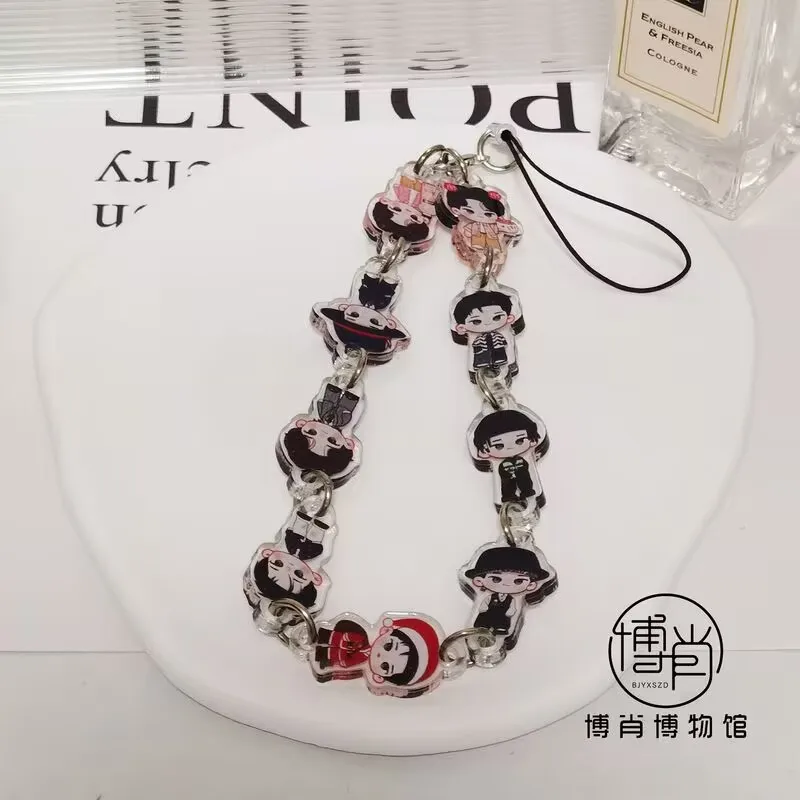 يقوم Bojun Yixiao بتخصيص المعلقات سلسلة الهاتف المحمول المصنوعة من الأكريليك الكرتوني الأصلي اللطيف "Wang Yibo Xiao Zhan"
