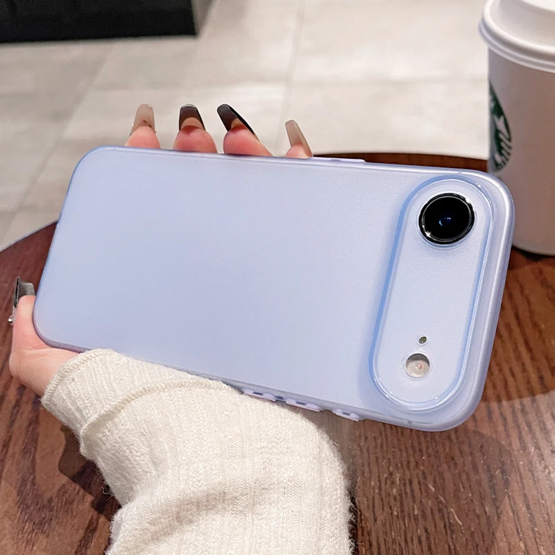 0.45mm 超薄型 マット ソフトシリコンケース iPhone Air 17 16 15 14 Pro Max Plus 16E キャンディーカラー 半透明 スリム クリアケース