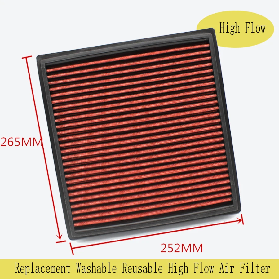 

car Washable Air Filter Fits for Ford F150 F250 F350 F450 F550 F650 Lincoln Navigator Reusable Cold Air Intake High Flow