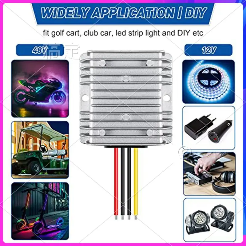 

AUU-Converter Golf Cart Buck, 10A 120W DC To DC12 Volt Voltage Regulator Car Audio Universal Power Stabilizer, 4PCS Durable