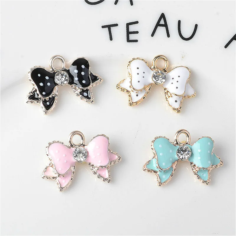 

100 pieces set Korean version combined drip pendant bow DIY jewelry spot multi-color wholesale