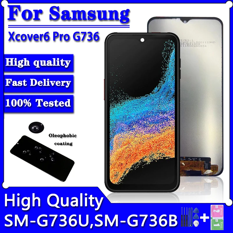 

6.6“ AAA+ Quality For Samsung Xcover6 Pro 6Pro G736U G736B LCD Display Touch Screen Digitizer For Xcover 6 Pro G736 Display