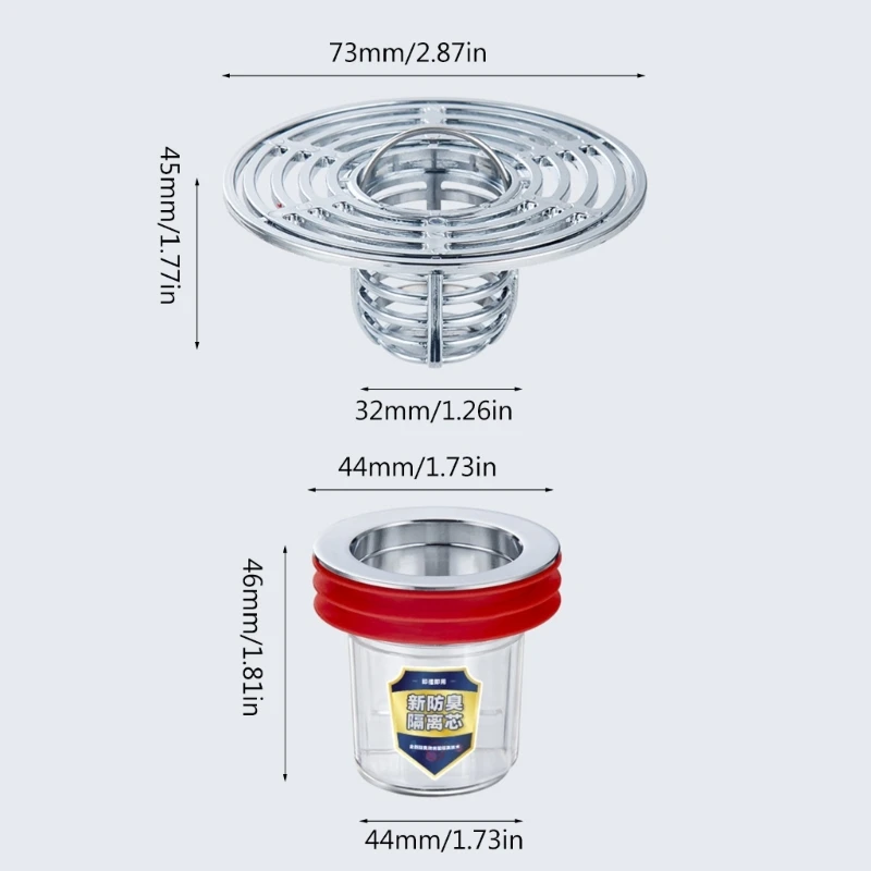 Filtro piso cozinha plugues filtro filtro odor anti-refluxo drenagem rápida