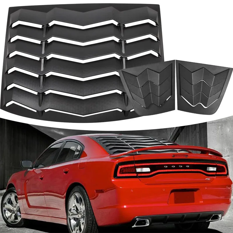 

Накладки на задние и боковые окна подходят для Dodge Charger 2011 - 2022 SXT GT R/T Scat ABS солнцезащитный козырек на лобовое стекло матовый черный