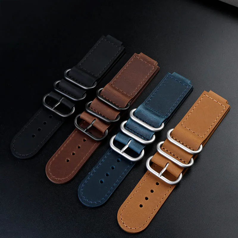 Vintage frosted  cowhide  watch strap For G-SHOCK Casio DW5600 GW-B5600 GM-5600 series modified retro cowhide strap 16mm