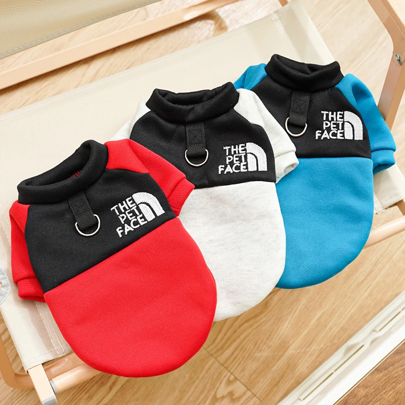 Winter Warm Pet Dog Clothes for Small Medium Dogs Fleece Dog Coat Jacket with D-ring Puppy Clothes Dog Accessories