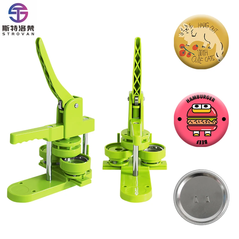 

Popular Plastic Body Button Pin Badge Maker Machine 58mm Diy Manual Badge Making Machine
