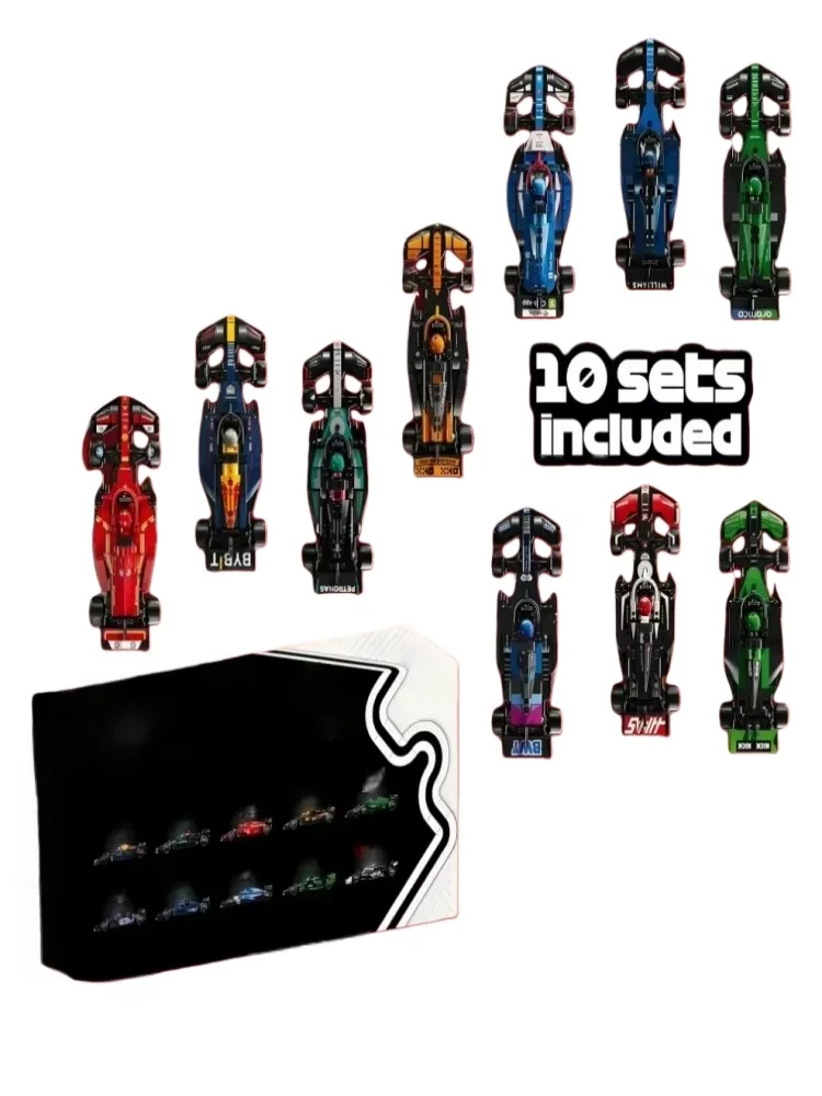 

Новый креативный гоночный автомобиль, кирпичи, 10 строительных блоков, праздничные подарки для детей, мальчиков и взрослых, праздничные подарки