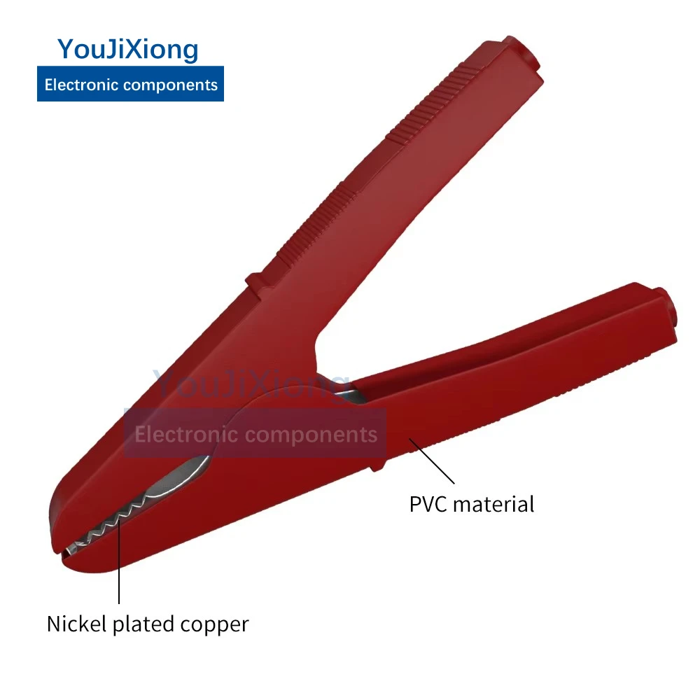 Large long handle pure copper battery clip 120mm test Thickened high current 100A wire