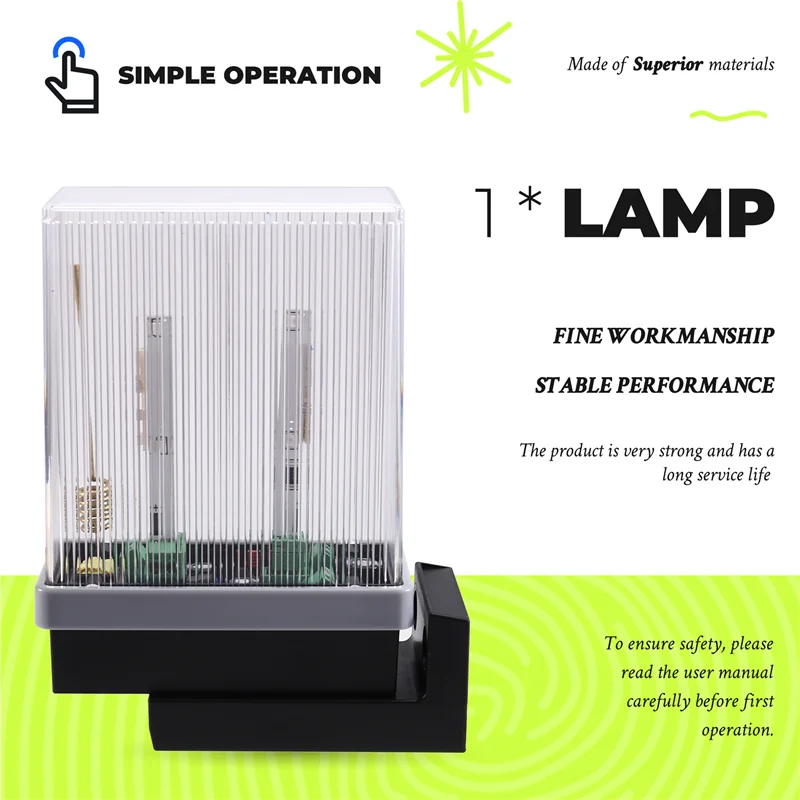 REPLA-Led Flash Blinking Warning Light Strobe Warning Lamp 12V-265V AC DC Gate Door Flash Light Security Protection