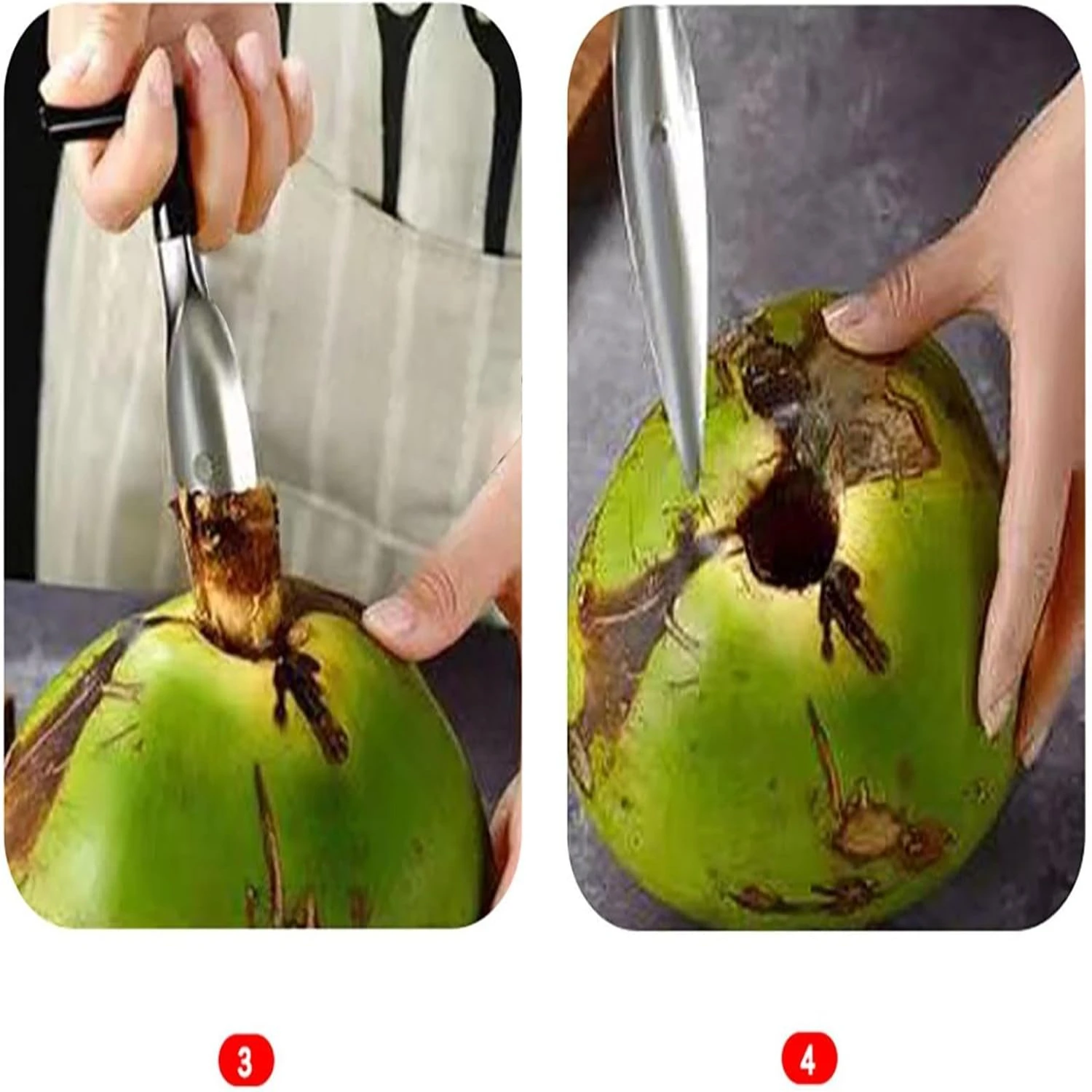 Скребок для мяса из нержавеющей стали с деревянной ручкой - инструмент для удаления мяса