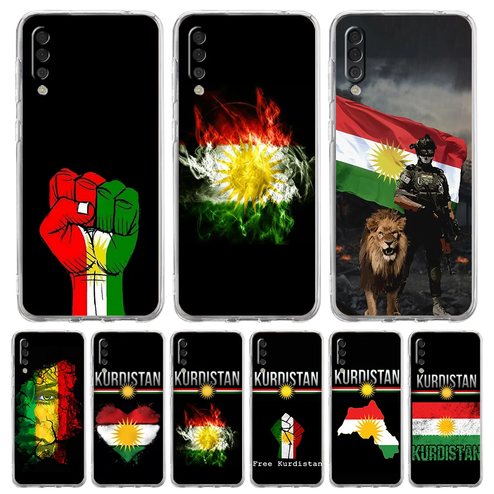 K-Kurdistan Flag Transparent Phone Case for Samsung Galaxy A12 A50 A52 A70 A40 A10 A20 A30 A02 A03S A04 Cover Silicone Shell Bag