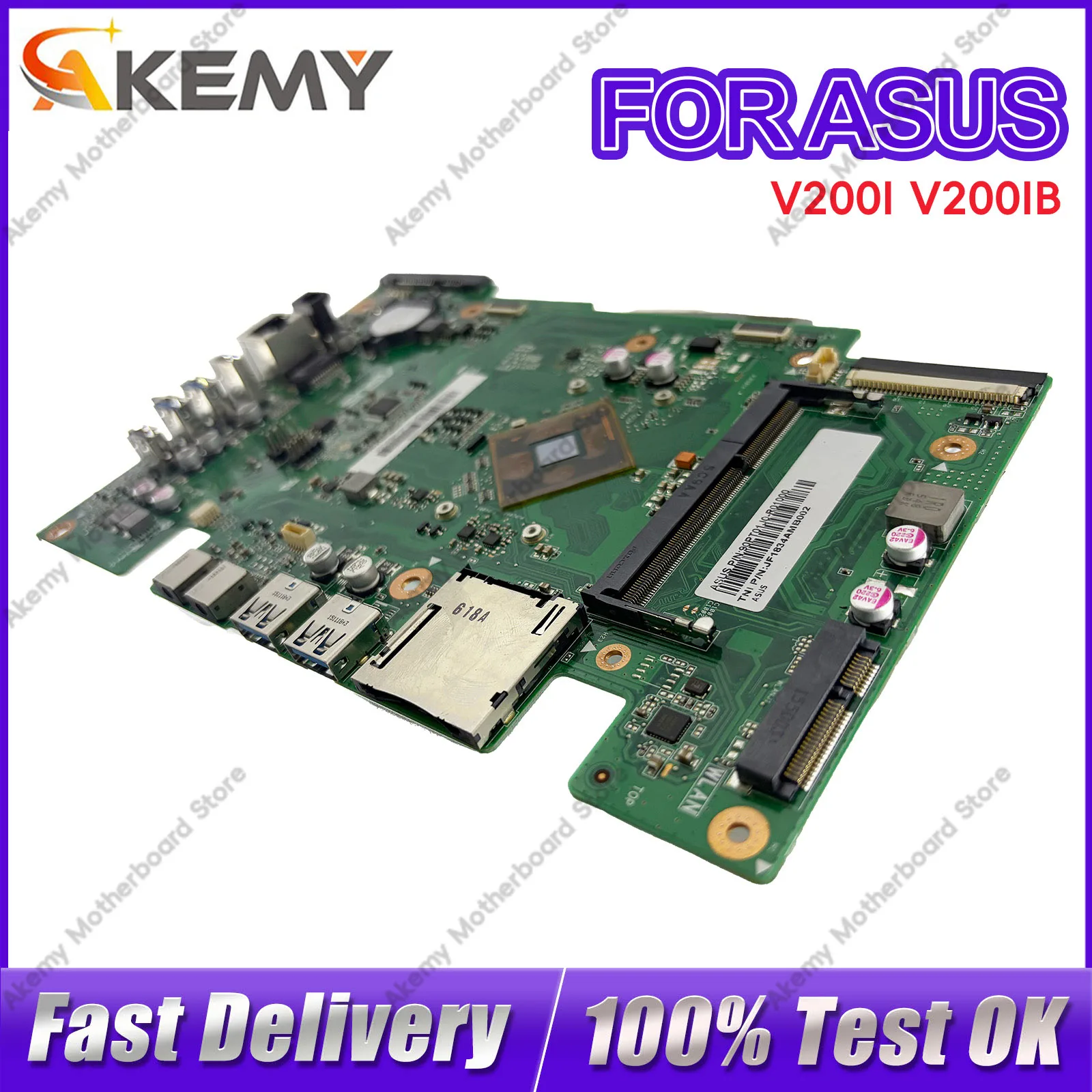 V200I V200IB Motherboard For ASUS Vivo AiO V200IB Mainboard With Celeron CPU 100% tests OK fast shipping High quality