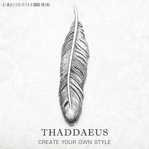 925 스털링 실버 펜던트, 블랙 깃털 패션 주얼리, 유럽 빈티지 액세서리, 남녀 선물 