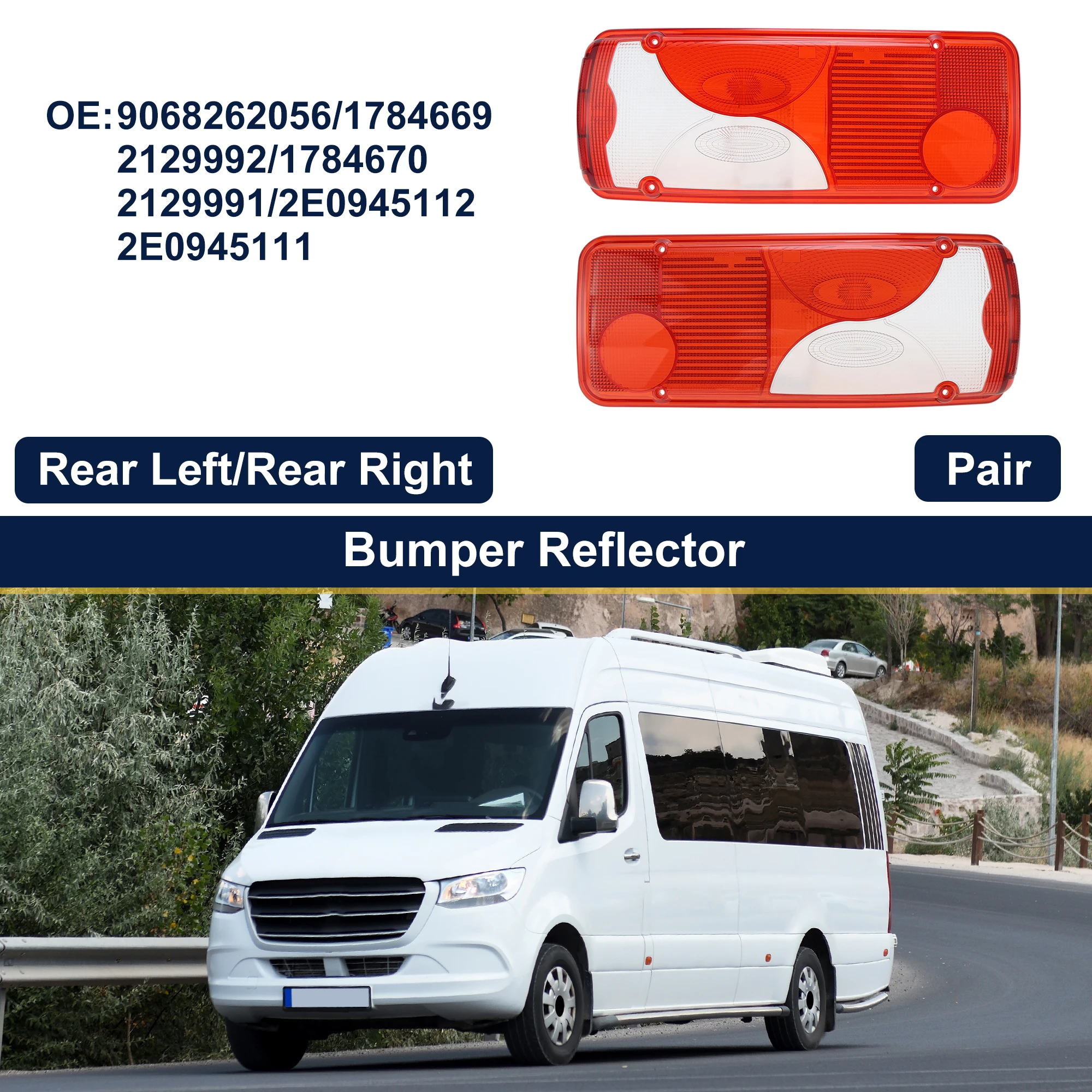 

X Autohaux Rear Left Right Brake Pads for Mercedes-Benz Sprinter 2006-2019 Red 1Pair