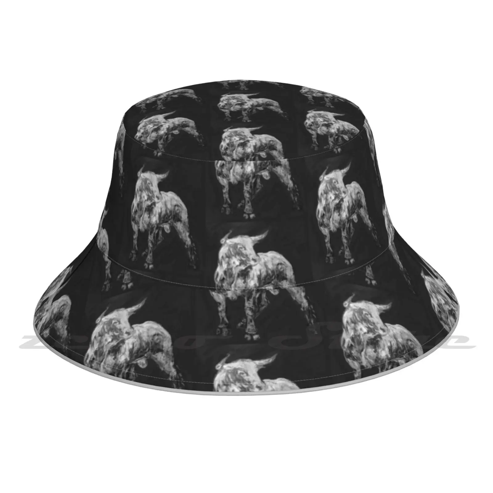 In Gray Cap Diy Foldable Sunshade Fashion Leisure Bucket Hat Bull Dax Wall Street Stock Market Nicole Suffering Frost Queen