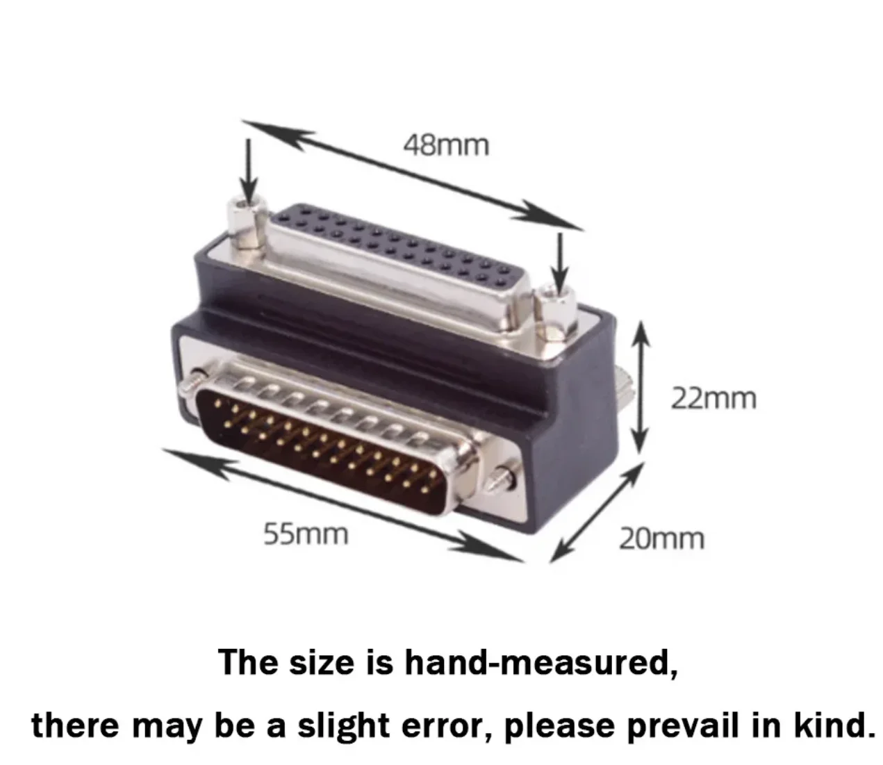 90 Degree Up Down Elbow DSUB D-SUB DB25Pin Parallel Male To Female 25 pin M-F Adapter Cable Male with Screws LPT/AES/EBU Header