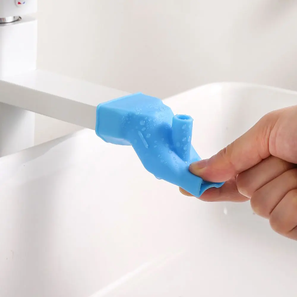 Silicone World Silicone Faucet Extender Water Tap Nozzle Water Guide Groove Children\'s Hand Washing Bathroom Sink Kitchen Tools