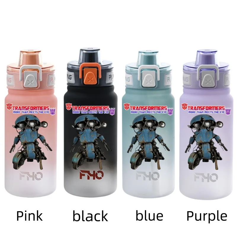 Transformers 750ml Cartoon Characters Portable Water Cup Large Capacity Outdoor Plastic Leak-proof Water Bottle Children's Gifts