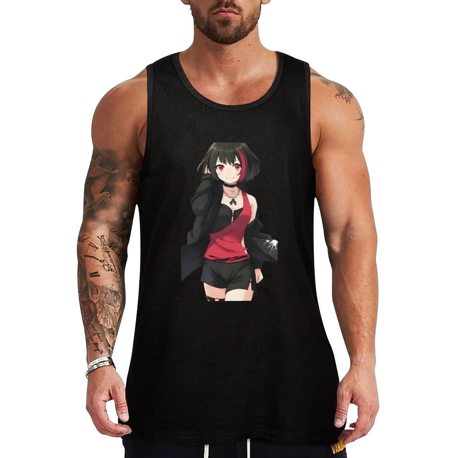 Hentai heaven chan for trace Tank Top Novelty Print Tank Top Casual Graphic Sleeveless Tee