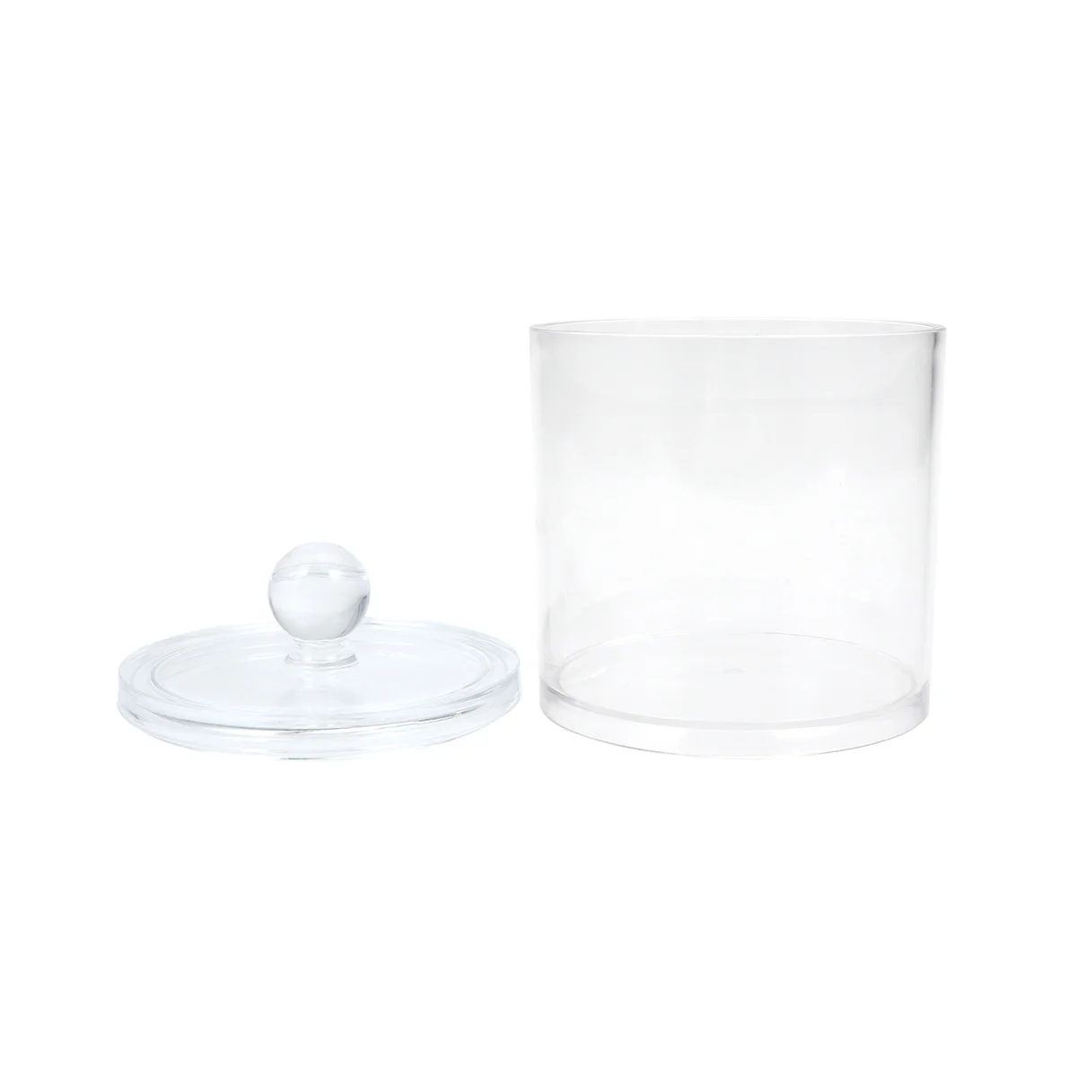 

Toothpick Clear Jar with Lid Storage Box Smooth Container Cotton Swab Bottle for Home