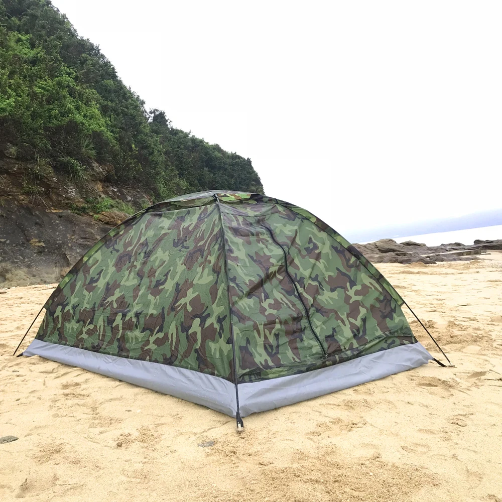 TOMSHOO Campingzelt für 2-Personen, einlagig, für den Außenbereich, tragbar, Camouflage-Sommerzelt für Outdoor-Camping, Reisen – Detail 11