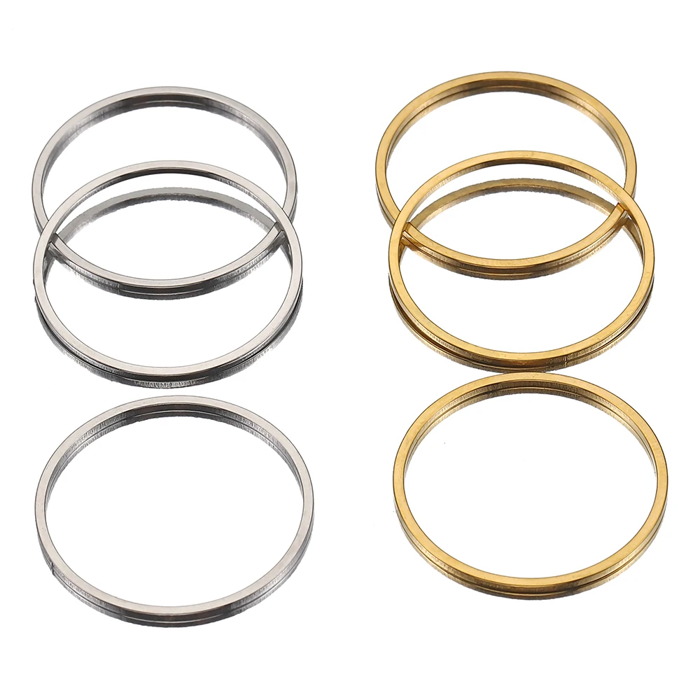 20pcs 8-40mm Stainless Steel Gold Color Earrings Rings Big Circle Ear Wire Hoops Charms Pendants for Jewelry Making DIY Findings