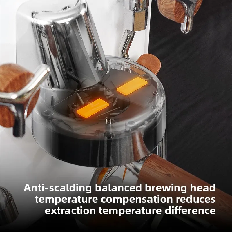 ماكينة صنع القهوة الإيطالية شبه الأوتوماتيكية، ماكينة الفولاذ المقاوم للصدأ، الاستخدام التجاري والمنزلي، التحكم الذكي في درجة الحرارة #4