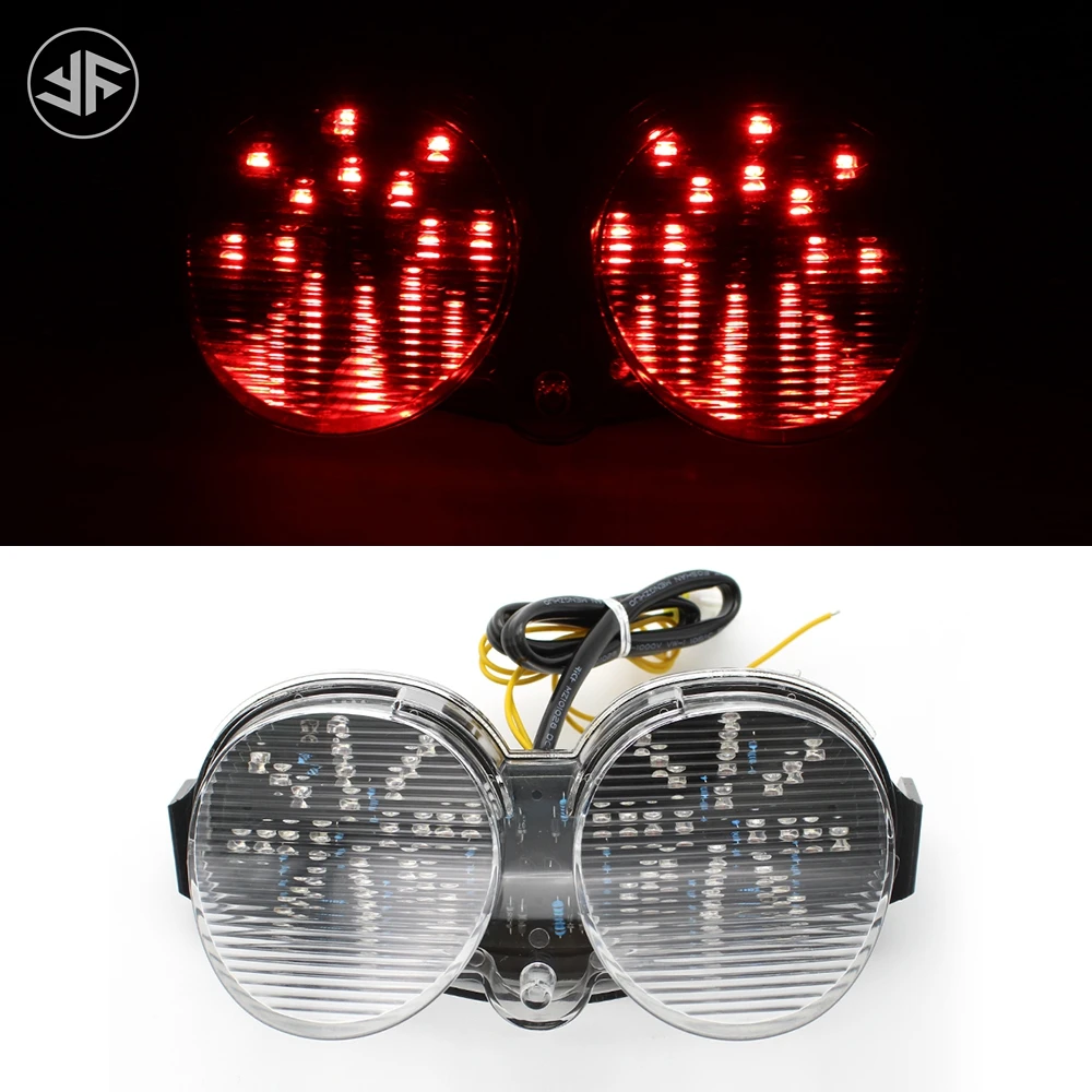 For YAMAHA YZF-R6 1998 1999 2000 2001 2002 Motorcycler Integrated LED Rear Tail Light Brake Turn Signals Blinker Accessories