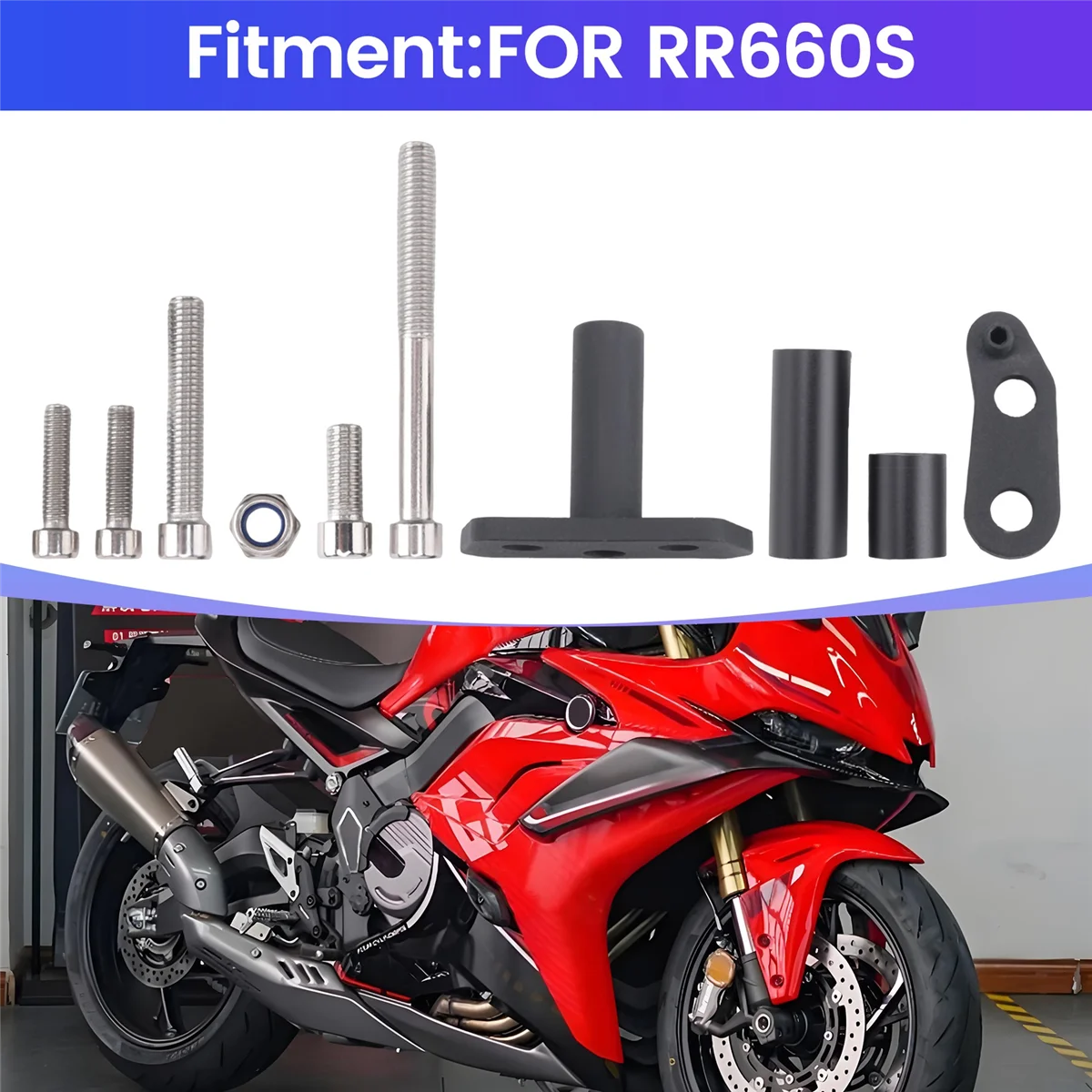 

T48C_Сстабилизатор Монтажный кронштейн рулевого демпфера для VOGE RR660S 660 660RR