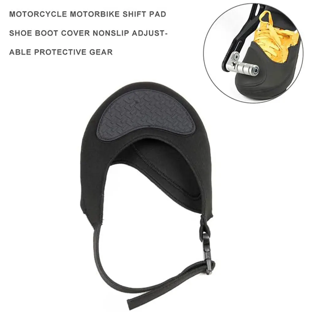 Anti-slid Patch Motorcycle Gear Shoe Cover For Riding Accessories Boot Neoprene Made Buckle Black