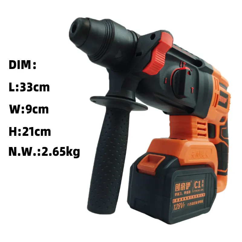 

Electric Hammer 28mm Power Tools Rechargeable Lithium Battery Brushless 20V Cordless Hammer Drill
