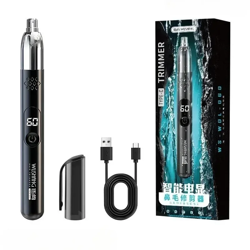 Portable Multifunctional Electric Nose Ear Hair Trimmer USB Rechargeable Washable Eyebrow Facial Shaver Unisex WS-060