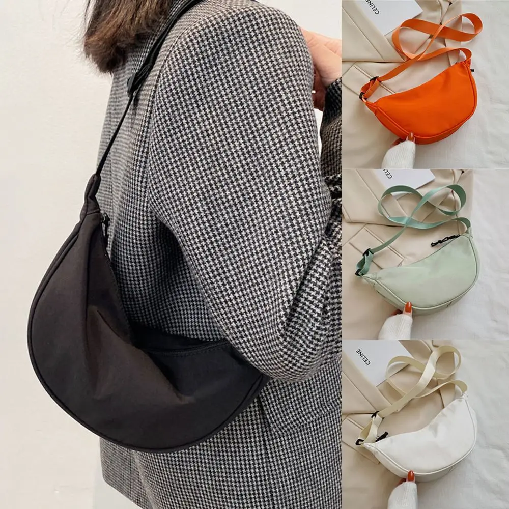 1 szt. Pomarańczowa nylonowa torba Crossbody dla kobiet modna przenośna torba na ramię na co dzień na ramię Crossbody torba na ramię dla studentów