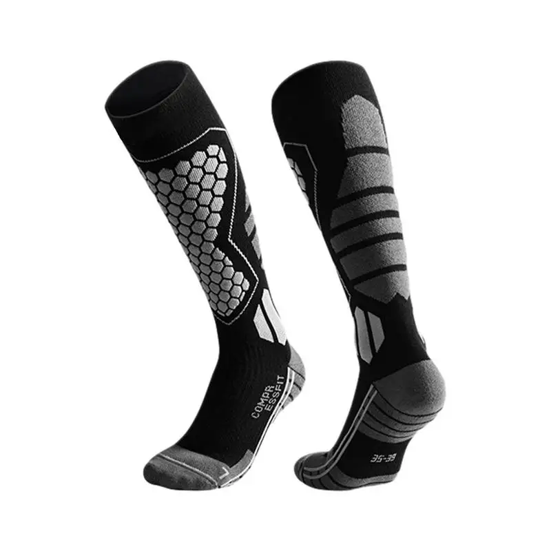 Ski Sock Sweat-proof over the Calf Socks for Men Breathable Anti-Slip Womens Socks Warm Running Socks for Ski Sports Outdoor