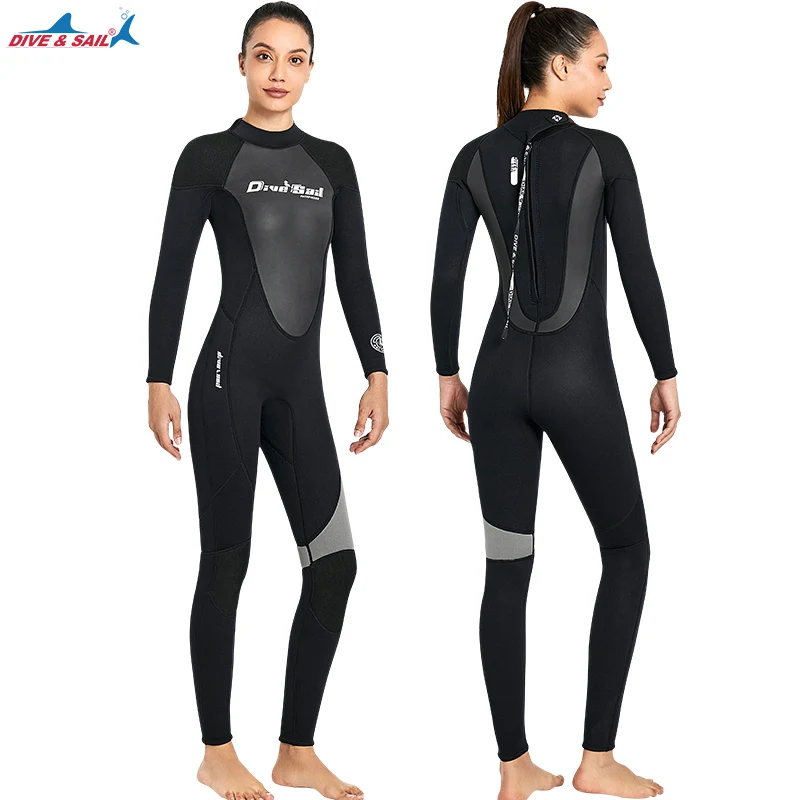 Neoprene Wetsuit Men Women Back Zipper Diving Suit for Snorkeling Scuba Diving Swimming Kayaking KiteSurfing Full Wetsuit