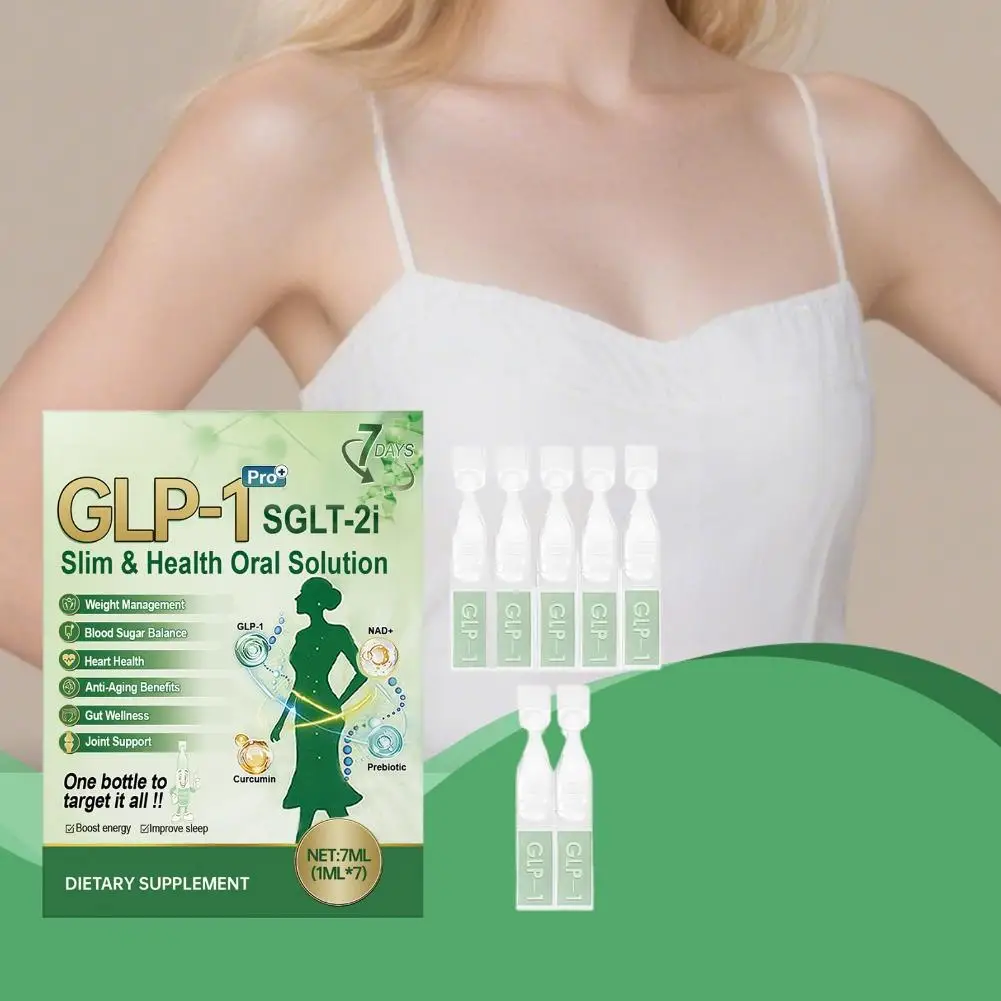 

7pcs Oral Drops Body Slimming Weight Management Metabolism Support Dietary Supplement Blood Sugar Balance Health Liquid