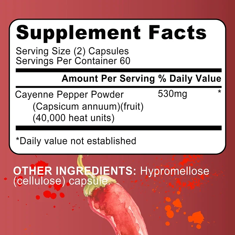 Cayenne Pepper - Detoxification, Digestion, Gut Health Immunity, Supports Heart Health