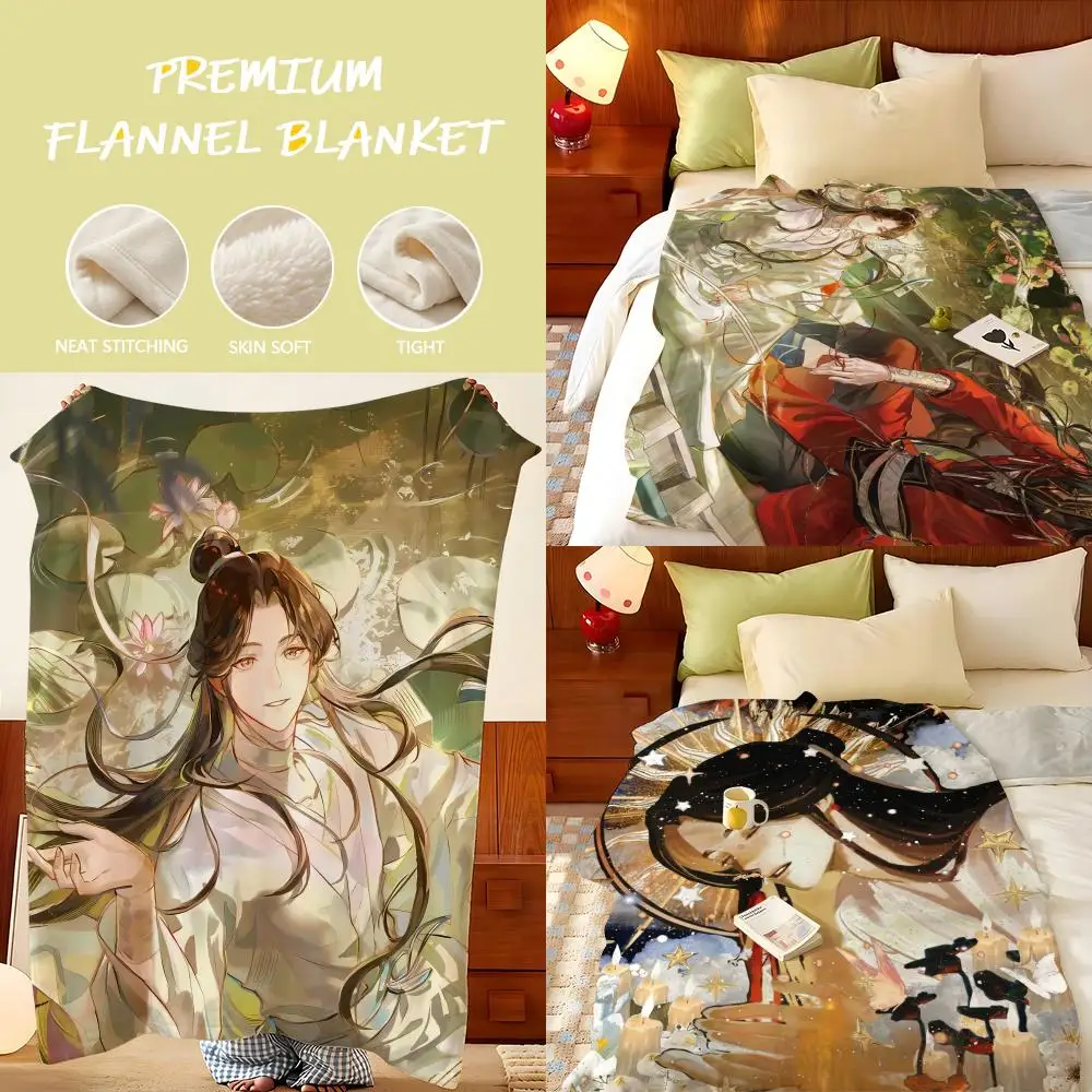 Anime H-Heaven O-Officials B-Blessing Throw Flannel Throw Blanket, Lightweight Cozy, Durable Washable cute Cool
