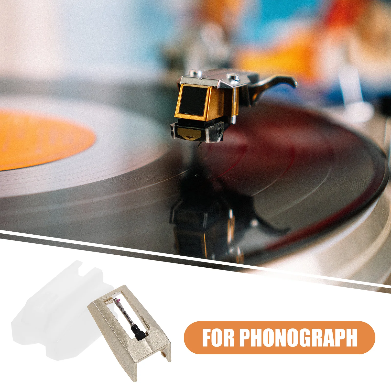 2 قطعة إبرة لاعب سبائك الألومنيوم ستايلس عالية الدقة الصوت هيكل متين توافق متعدد الاستخدامات