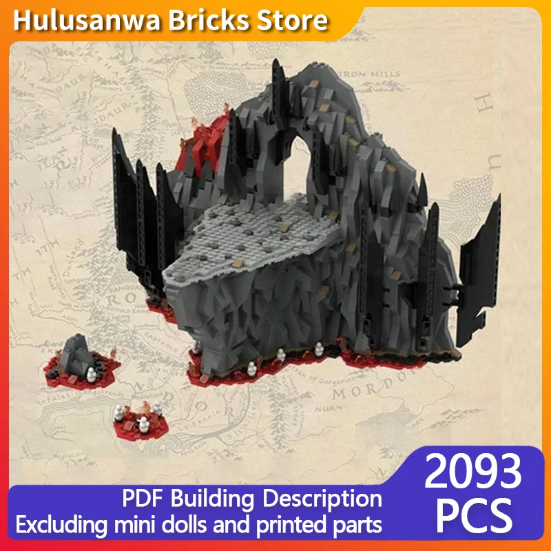 Ring Movie Model MOC Building Bricks Crack Dark Volcano Booth Modular Technology Gifts Holiday Assemble Children Toys Suit